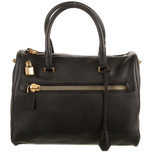 Tom Ford Black Pebbled Leather Frea Freya Satchel Handbag - Picture 4 of 13